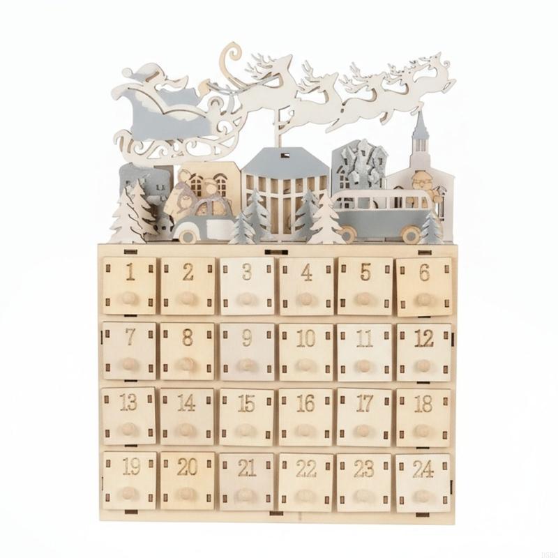 Wooden Advents Calendar 24 Compartment Design For Festives Home