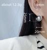 High-end elegant earrings, moon zircon imitation pearl earrings, banquet light luxury atmospheric versatile jewelry