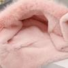 Cartoon Rabbit Baby Plush Hat Scarf Winter Fluffy Fur Ear Protection Cap for Toddler Cute Bunny Ear Kids Boy Girl Beanie Caps