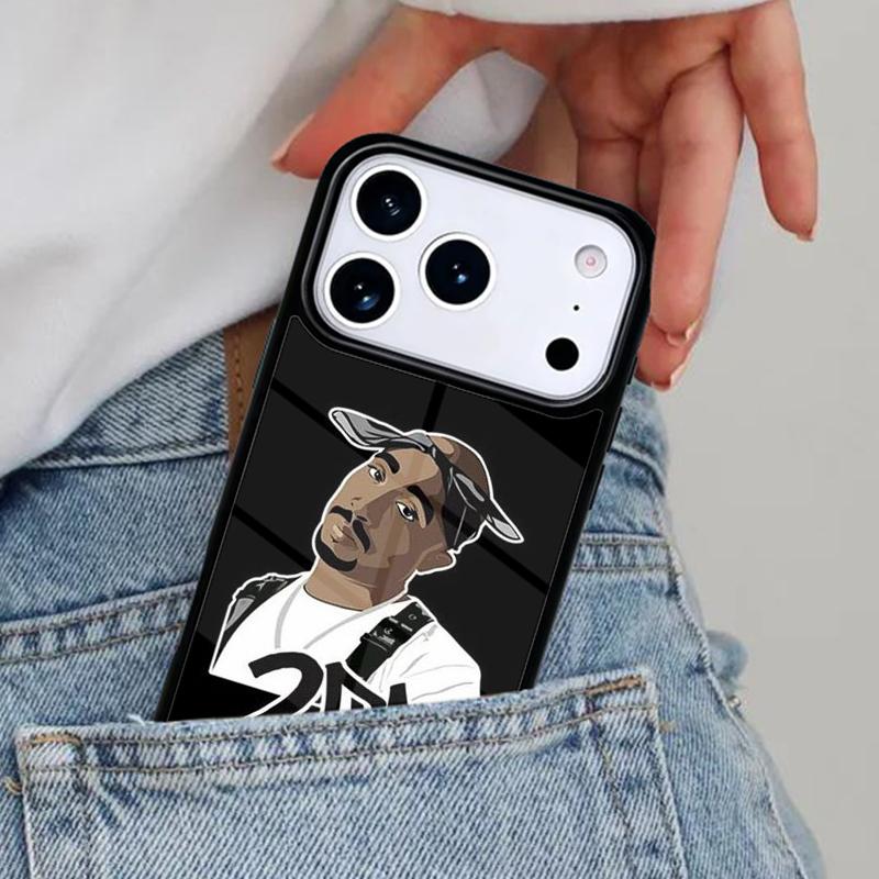 2pac Tupac Crown 2 Pac Phone Case for iPhone 16e 15 14 13 12 17 Pro Max Plus Air 17pro Cover Coque