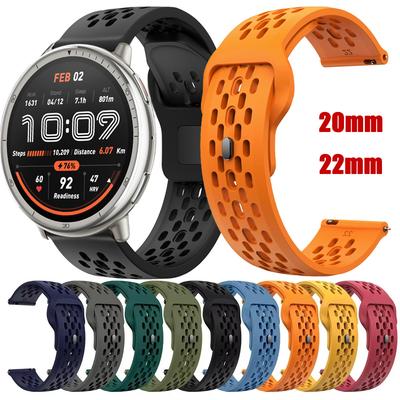 Silikonarmband für Amazfit Active 2 20mm 22mm Smartwatch-Armband für Amazfit Balance/Stratos 2 3/GTR 4 3 2/GTS 4 3 2/Bip 5 Armband