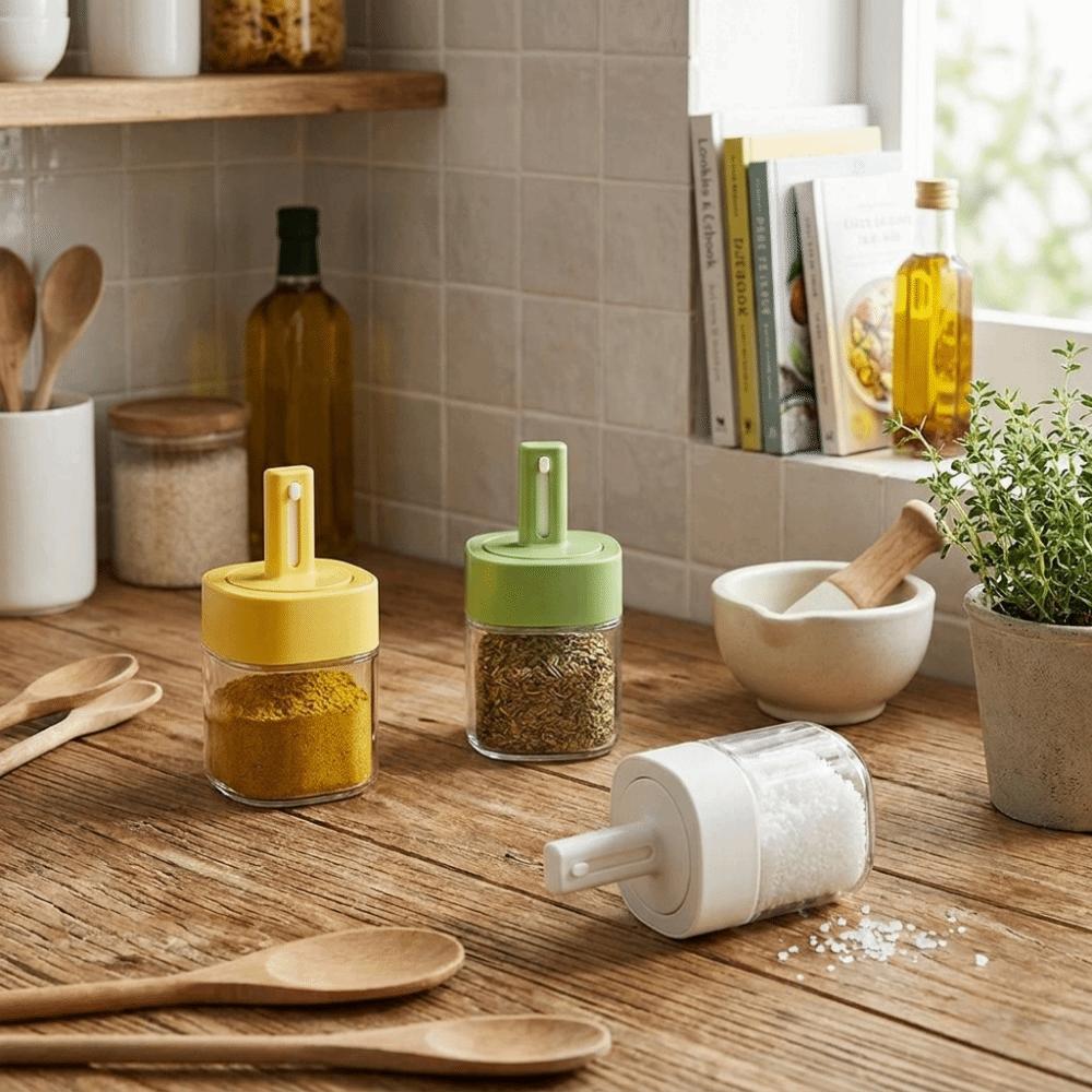 Leak-proof Glass Seasoning Bottle Moisture-Proof Salt Container Food-grade Spice Jar Kitchen