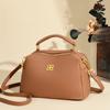 Women's Simple Solid Color PU Leather Handbag New Fashion Design Large Capacity Shoulder Bag Female Crossbody Tote Messenger Bag