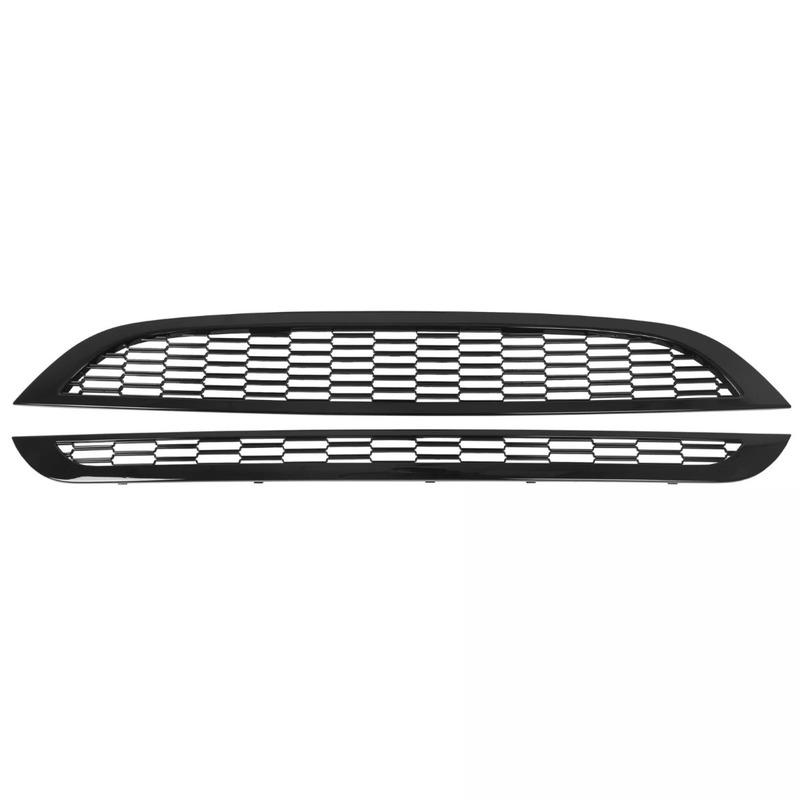 2pcs Front Upper Lower Grill Compatible For MINI R50 R52 R53 51137026202 51137133847 51117127931 Honeycomb Mesh Guard Trim Cover