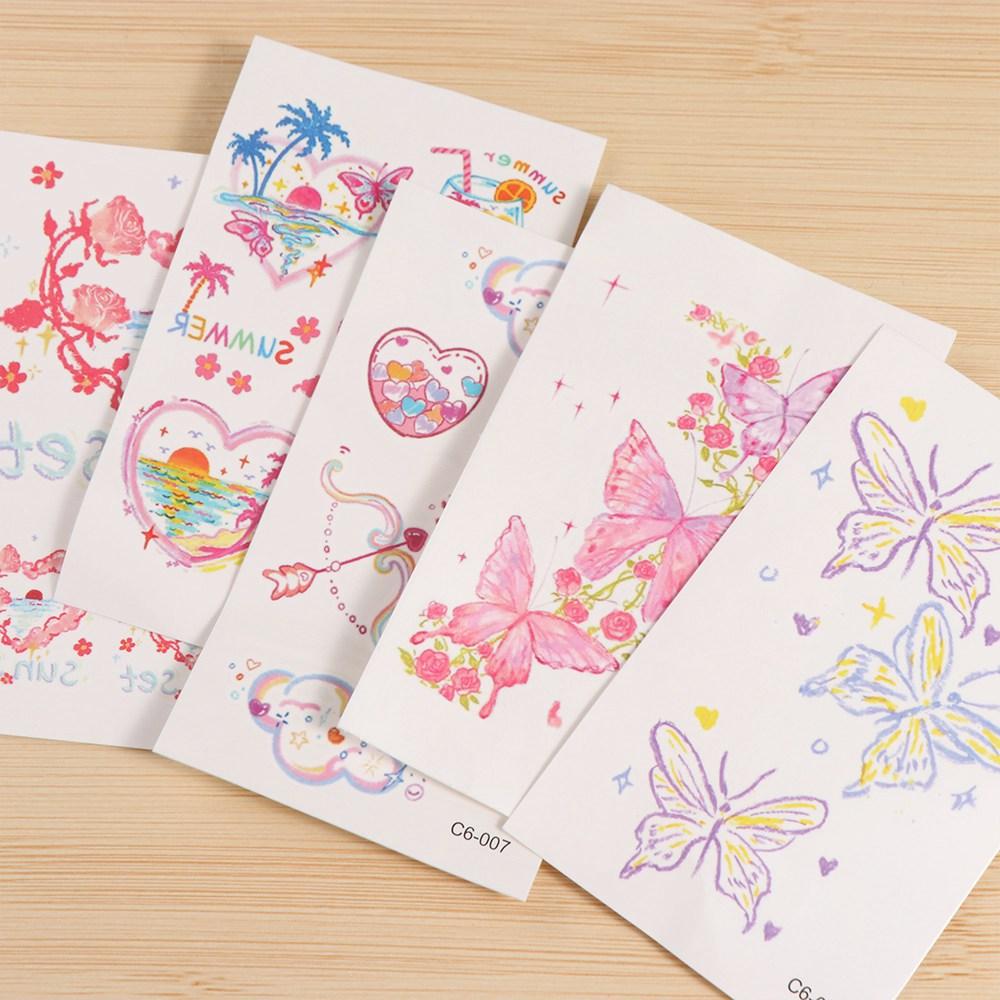 Butterfly Body Art Sticker Cloud Makeup Tattoo Decals Kawaii Temporary Tattoo Stickers  Women