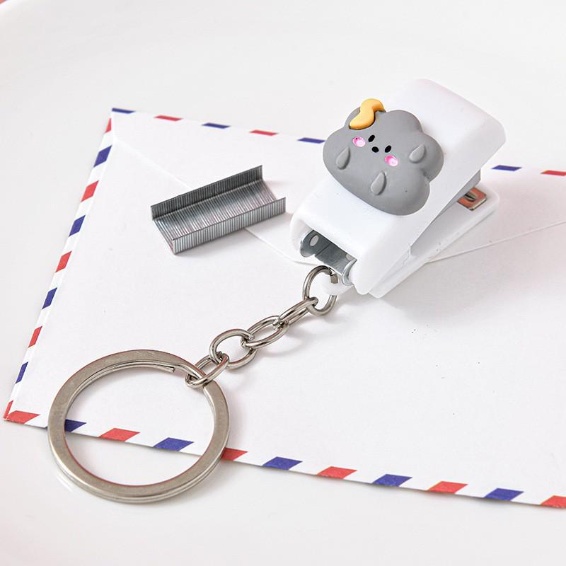 Portable Cute Children's Stapler - Cartoon Mini Keychain