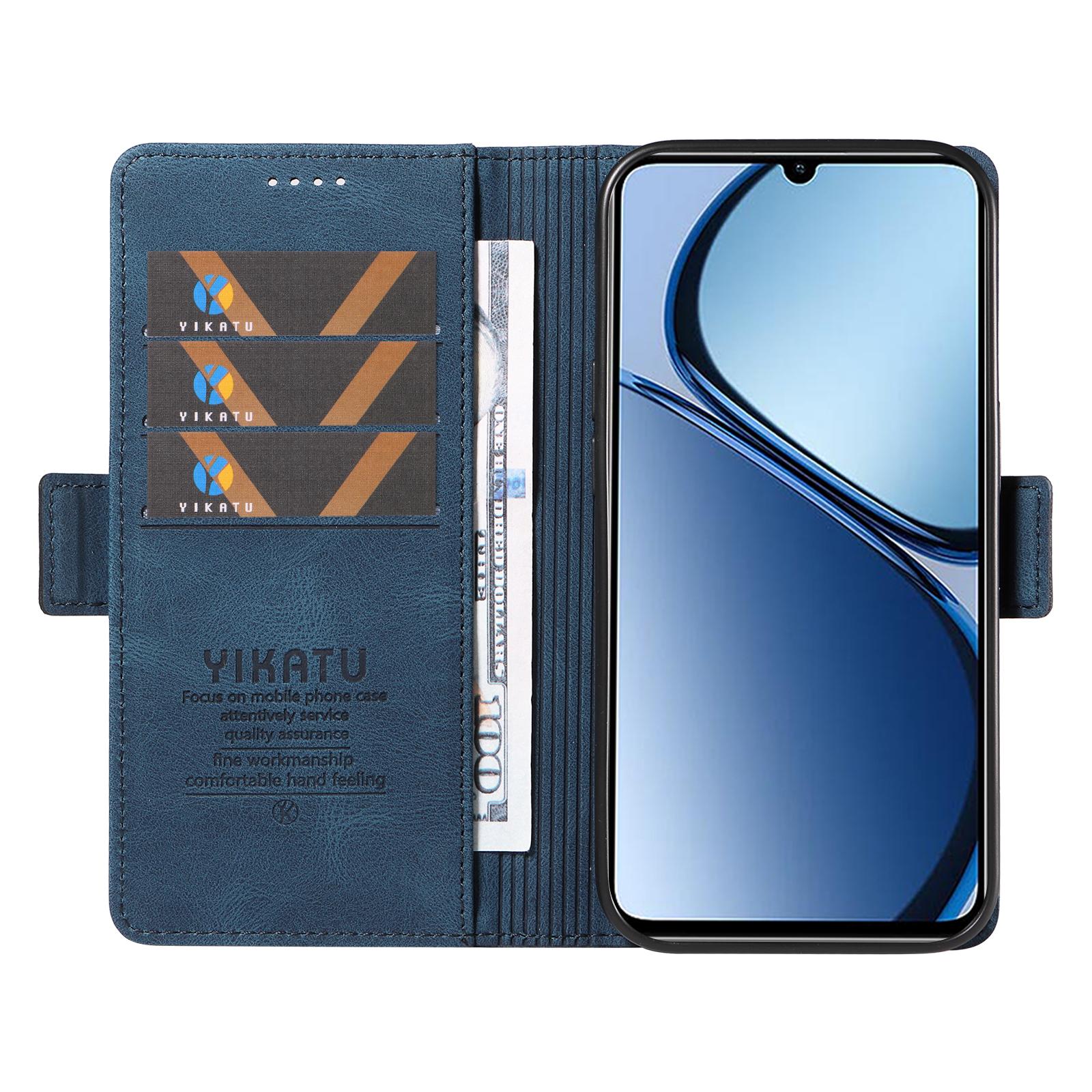

For Realme Note 60x 4G/C63 4G/C61 4G Case Skin-Touch Leather Phone Cover Blue