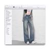 2026 Spring Korean High-Waist Printed Denim Straight-Leg Jeans for Women - Loose, Drape, Floor-Length Style