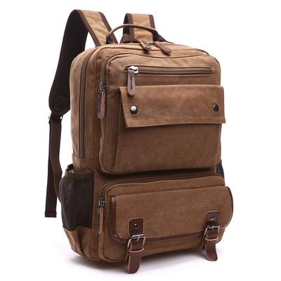 Men Vintage Canvas Backpack Male Laptop College Student School Bags for Teenager Backpack Large Capacity Men's Bags