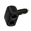 SEIWA Car Supplies Cigarette Socket Extension Distributor Illuminated Socket 2F Dual Socket Matte Black F194