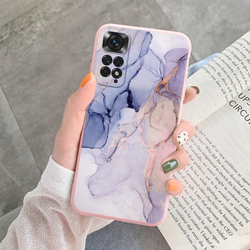 Marble Pattern Phone Case For Redmi Note 11 Pro Protective Cover Case Pink Silicon Soft Funda For Xiaomi Redmi 13C Note 13 4G