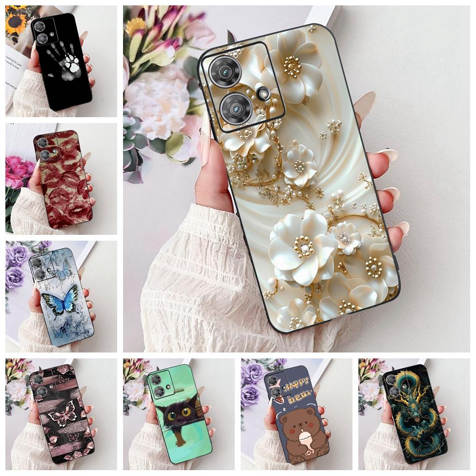 For Motorola Edge 40 Neo Case XT2307-1 Fashion Luxury Cute Cartoon Silicone Shockproof Bumper For Motorola Edge 40Neo Back Cover