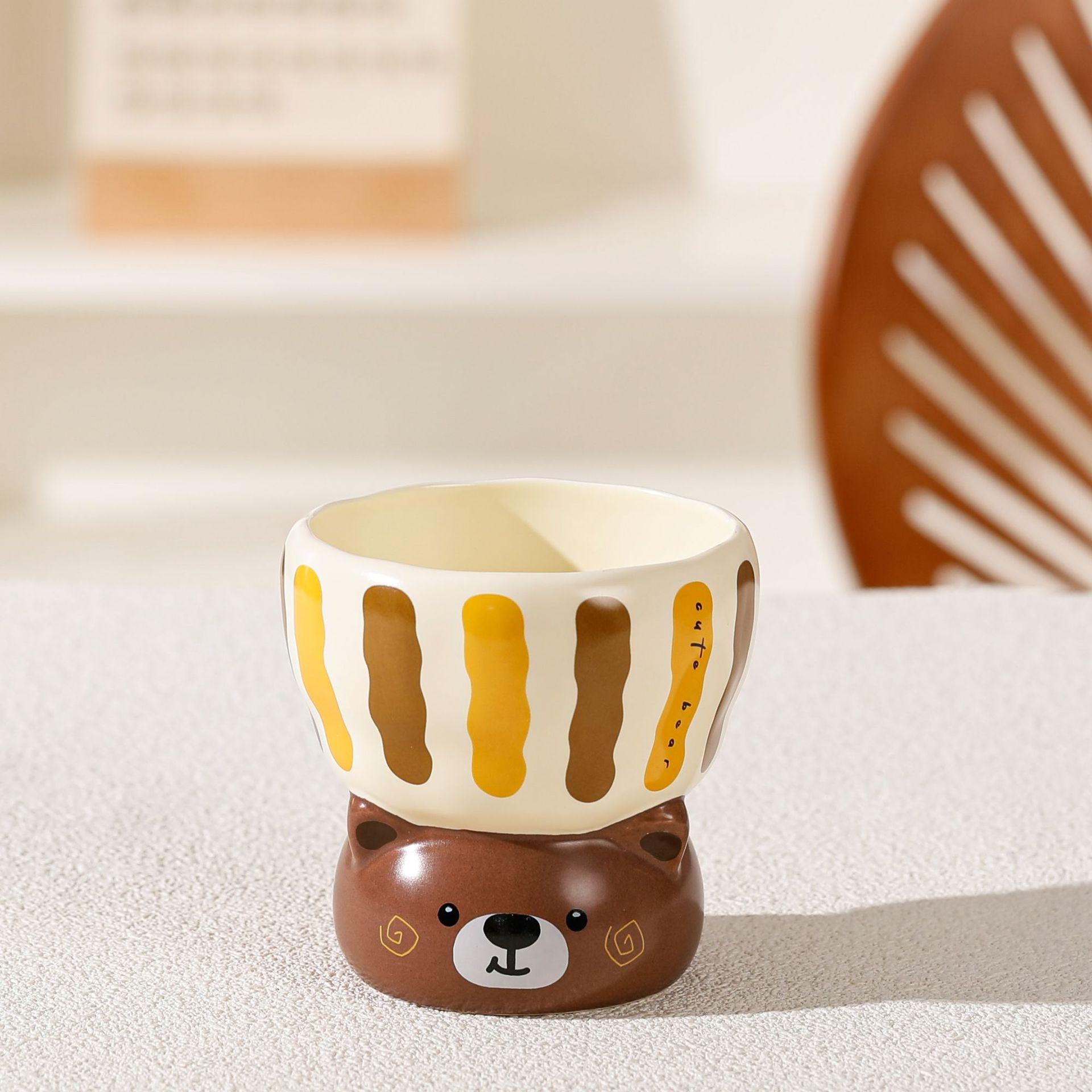 

Cute cartoon animal ceramic goblet creative casual cup household coffee cup points exchange gift souvenir ≈370ml