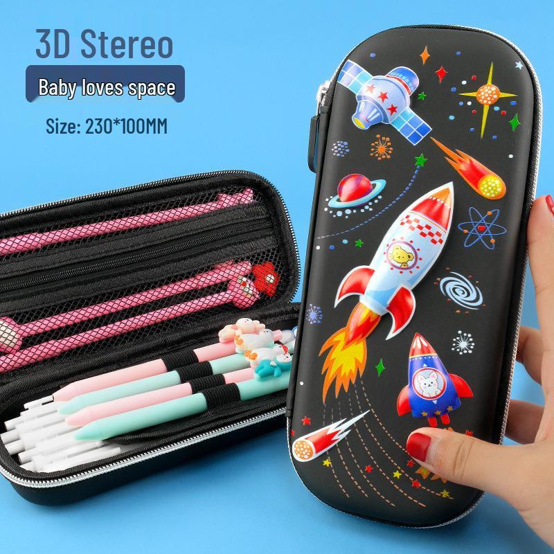 3D Cartoon EVA Pencil Case - Cute & Creative Multi-functional Elementary School Pencil Bag