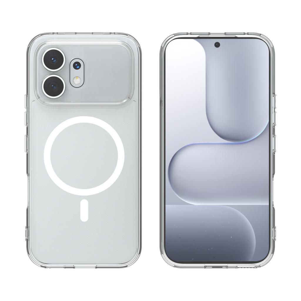 Honor 600 Pro yerli sürüm şeffaf manyetik cep telefonu kılıfı 600 Akıllı Bayer sararma önleyici iki'si bir arada için uygundur