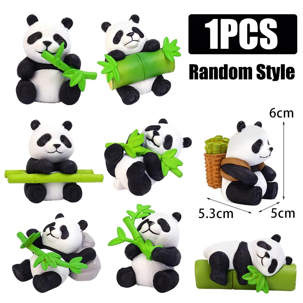 

Украшения для автомобиля в виде панды, центральная консоль приборной панели автомобиля, панда, держащая бамбуковое украшение, садовые микроландшафтные украшения, аксессуары