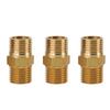 20 Pcs 18 BSP To 18 BSP External Thread Brass Pipe Hex Nipple Fitting Quick Adapter