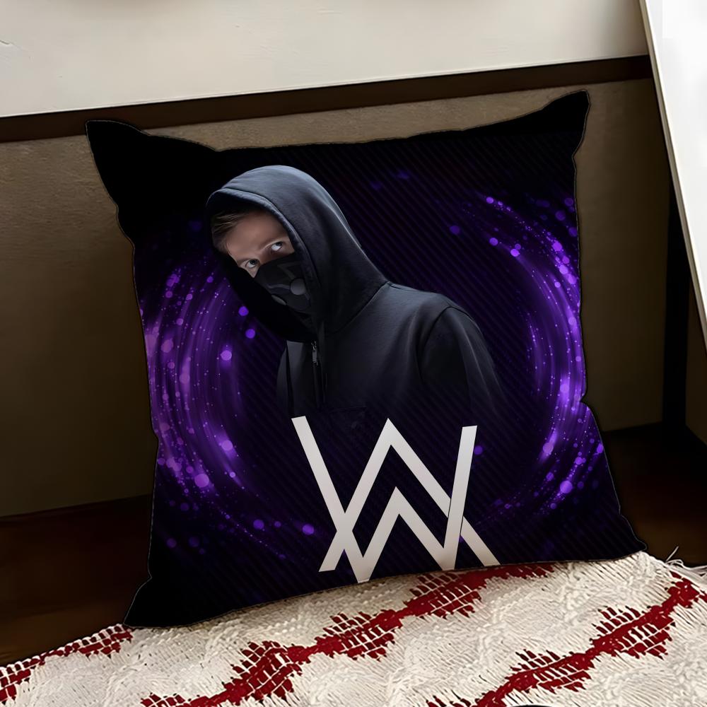 DJ AAlan Walker Cushion Cover Reversible Soft Durable Pillow Cover Home  Car MultiScene Use for Daily Comfort