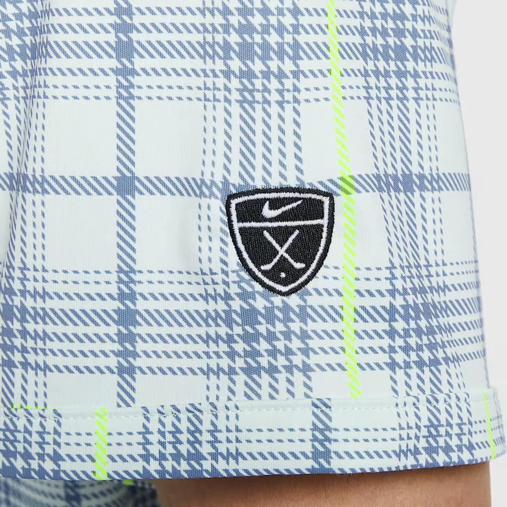 Nike Par Tartan Polo Quick-Dry Checkered Drop-Shoulder T-Shirt Men Tops II0787-394