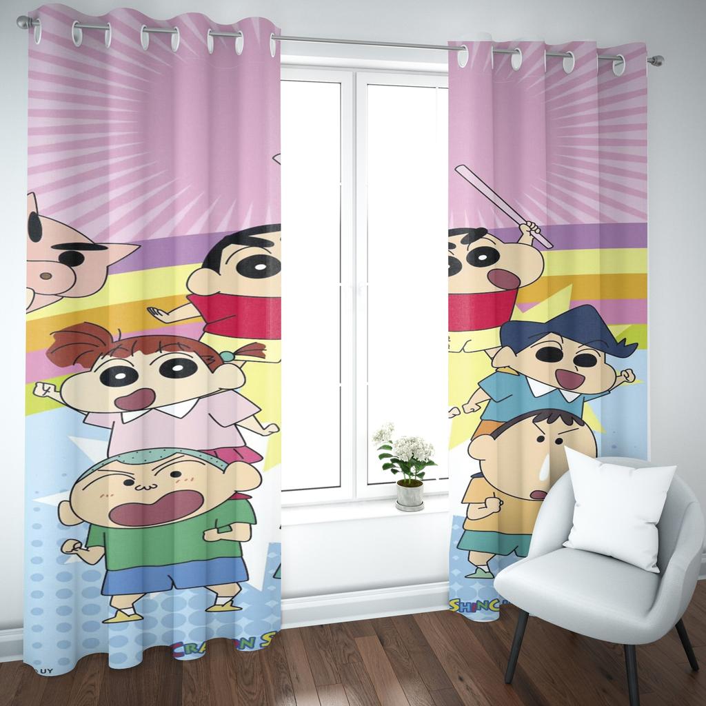 Cartoon Crayon Shin-chan Curtain Home Printing Curtains Living Room Children Bedroom Style Decoration Window Blackout