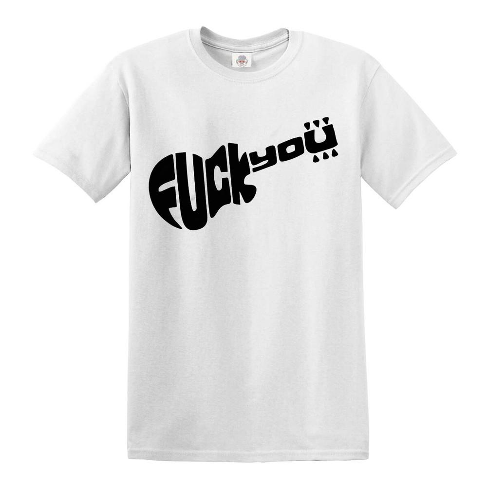 Guitar F**k You T-Shirt Funny Joke Gift Present Tee