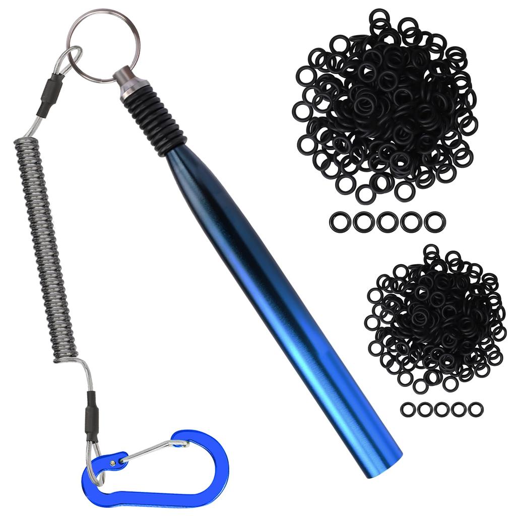 TRUSCEND Gradient Fishing Wacky Rigs with Silicone for and Worm Downrigger Tubes for Easy Installation and Stickbait O-Rings (210 Pieces) 3-4" 5-7"