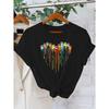 European sizes Heart Paw Print Women's Spring/Summer Casual Comfortable Round Neck Short Sleeve T-Shirt