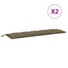 Garden Bench Cushions 2 Pcs Melange Taupe 180 X 50 X 7 Cm Fabric