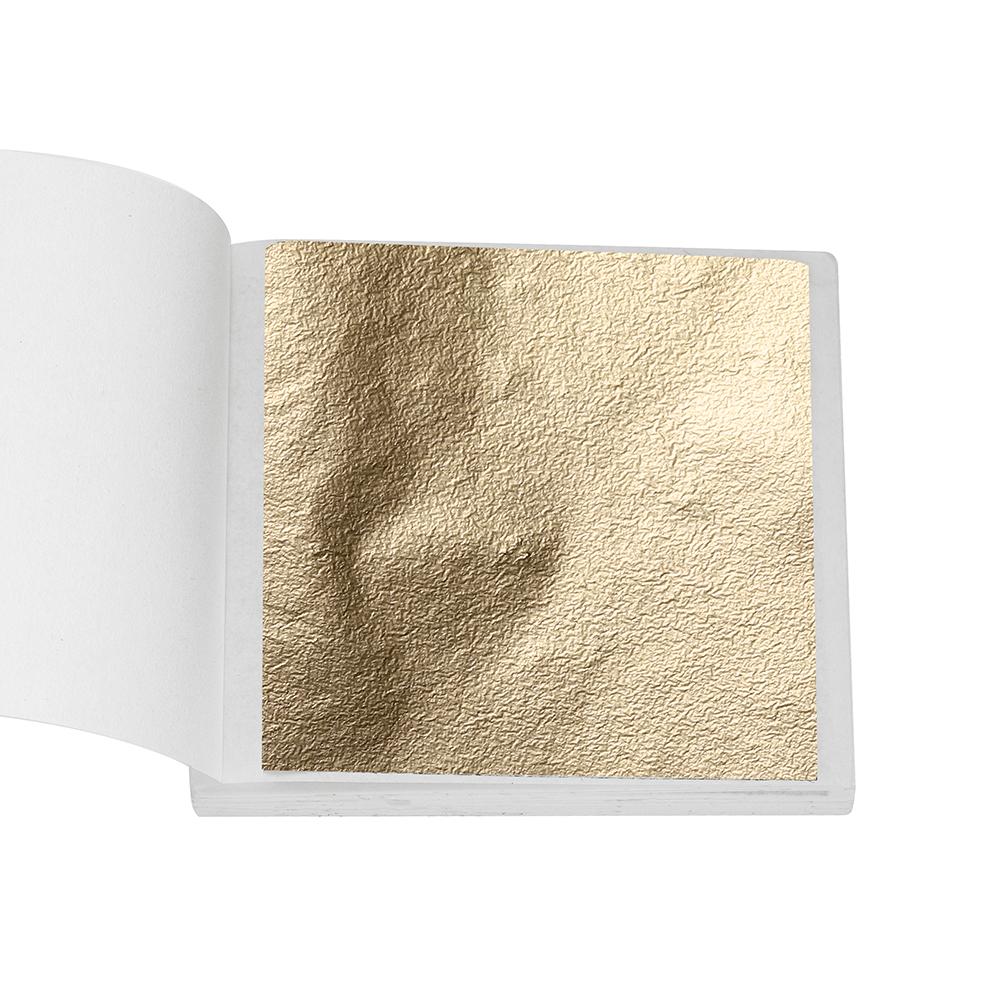 100Sheets Imitation Gold Foil Paper Leaf Gilding Epoxy Resin Fillings for DIY Epoxy Resin Mold Crafts Nail Art Home Decorations