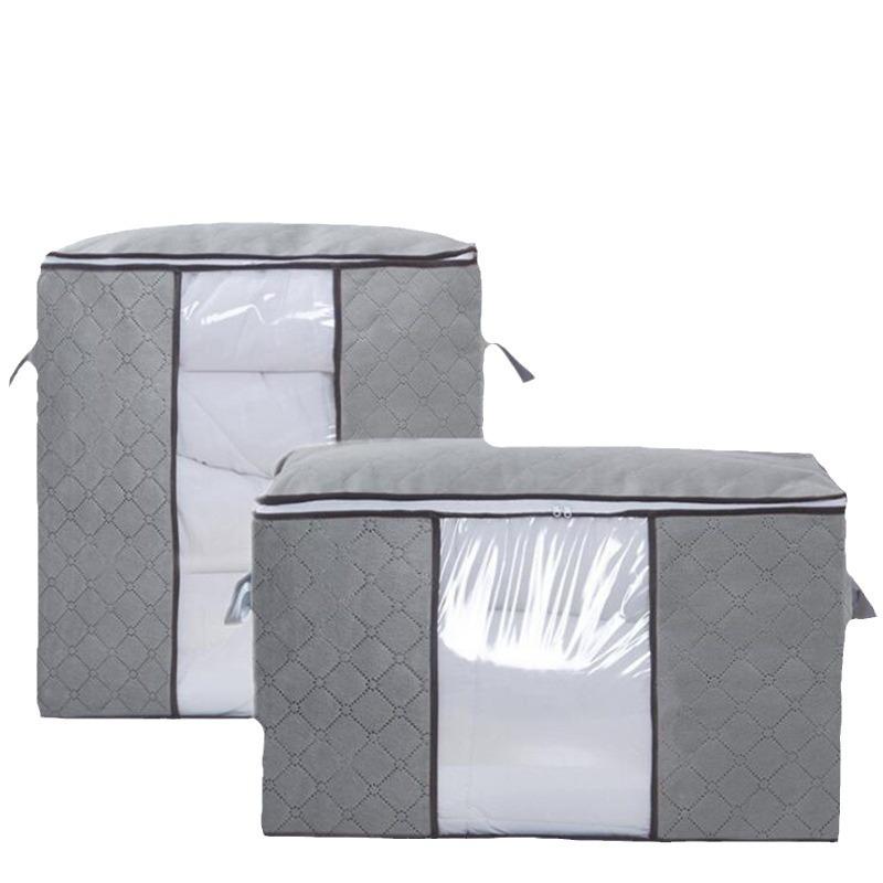 Large Capacity Thickened Non-Woven Quilt and Blanket Storage Bag - Horizontal/Vertical Clothes Organizer