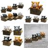 Niedliche Cartoon-Katzenfiguren zum Sammeln und Dekorieren Set mit 4