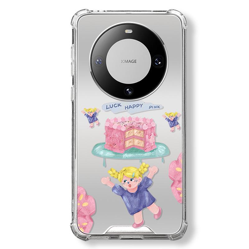 

Зеркальный чехол для телефона Huawei Mate60 Pro — совместим с Nova 11/10, Honor 90/80 Pro, P60/50, дизайн-браслет NOVA 7