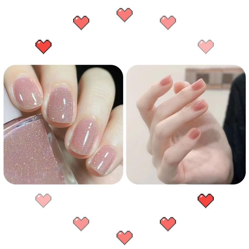 2026 New Year Red Super Sparkle Waterproof Nail Polish with Crushed Diamonds - Luxurious Whitening Formula