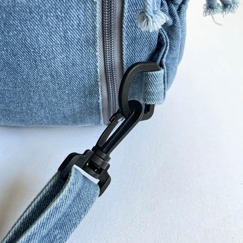 Lightweight Denim Backpack Women's Outdoor Travel Multifunctional Chest Bag Shoulder Crossbody Bag