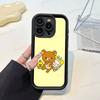 Cartoon Rilakkuma Bear Phone Case For iPhone 17 16 15 14 13 12 11 Air Plus Pro Max Soft Back Cover