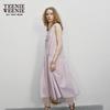 Teenie Weenie Women's Bear Print V-Neck Long Dress