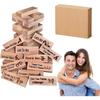 Couple Game for Adults, 48pcs Pink Wooden Lust Tower Game for Naughty Date Night Ideas and Fun Couple Gifts for Her, Unique Stacking Games Gift