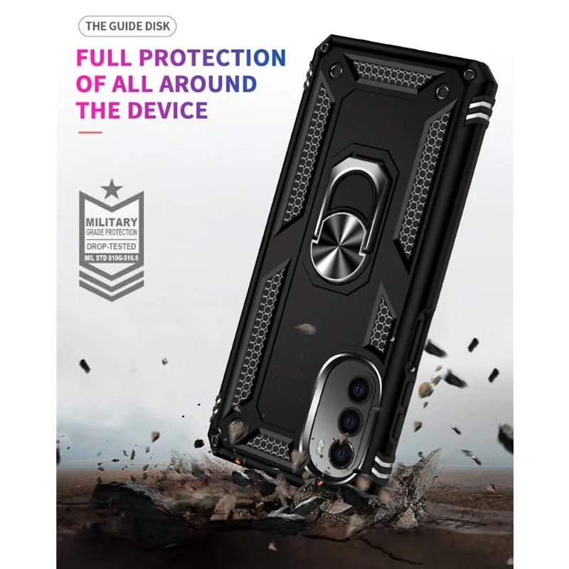 For Motorola Moto G52 Case Luxury Armor Shockproof Phone Cases For Moto G 52 MotoG52 Car Magnetic Ring Holder Back Cover