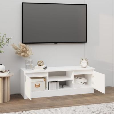 White TV Cabinet with Door 102 X 30 X 36 Cm
