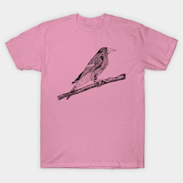 T Shirt Women Yellow Rumped Cacique Bird Harajuku Print Kawaii Tshirt Summer Short Sleeve Female T-Shirt Top Tee