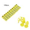 1 100 Number Plastic Livestock Ear Tag Animal Tag for Goat Sheep Pig (Yellow)