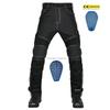 Mens Motorcycle Riding Pants Oxford Fabric Waterproof Adjustable High-Waist Protective Trousers With Multiple Pockets
