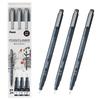 Pentel Point Liner Set of Water-Based Pens, 0.1mm, 0.3mm, 0.5mm, Black, 3, S20P-3STH