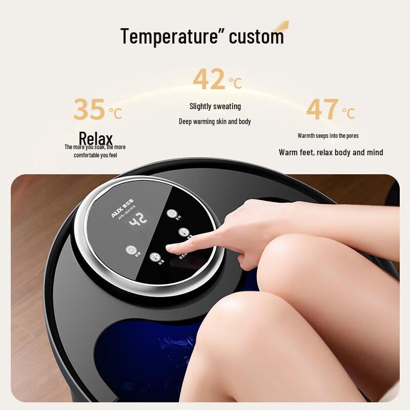 Aux Electric Foot Spa Massager with Heating and Leg Function