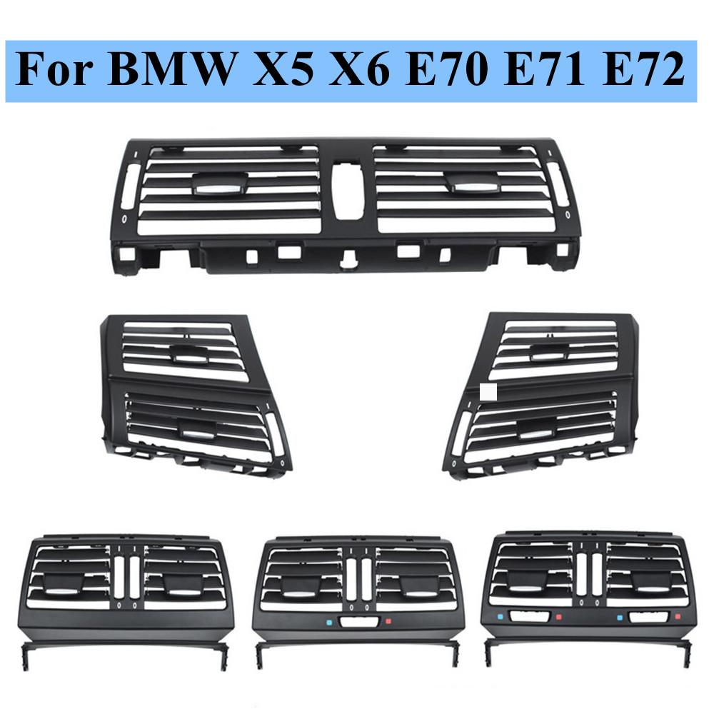 LHD RHD Car Front Central Left Right Rear Air Conditioner AC Vent Grille Outlet Panel Trim For BMW X5 X6 E70 E71 E72 2007-2014