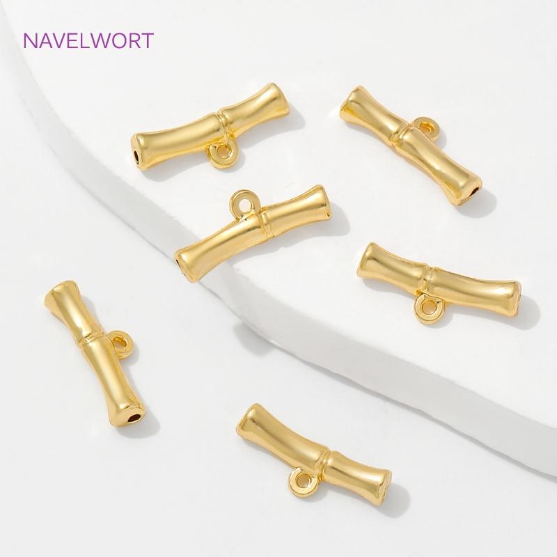 Margele tub distanțiere placate cu aur de 18K, cauțiune pandantiv, conectori din alamă, accesorii pentru confecționarea brățărilor și colierelor DIY