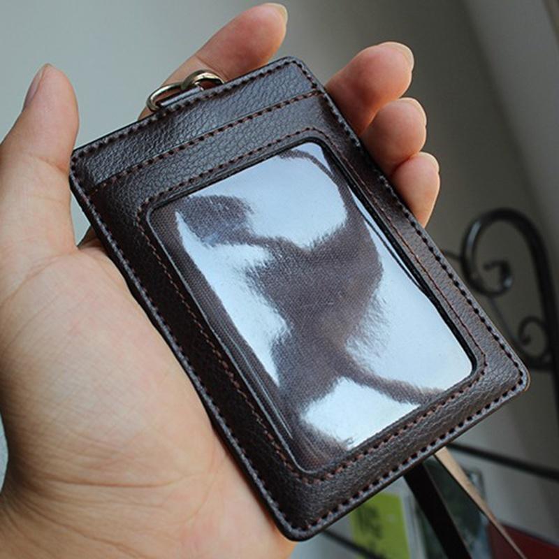 Lanyard Women Card Case Holder Portable String Fashion ID Bus Identity Badge with Lanyard Porte Carte Credit Zip Lock Bags