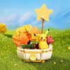 Latest Pokemon Construction Brick Pikachu Charmander Squirtle Model Toy Home Decoration Plant Potted Flower Block Girls Toy Child Present