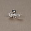 Gold Stainless Steel Earrings with Zircon Studs - Creative and Elegant Design