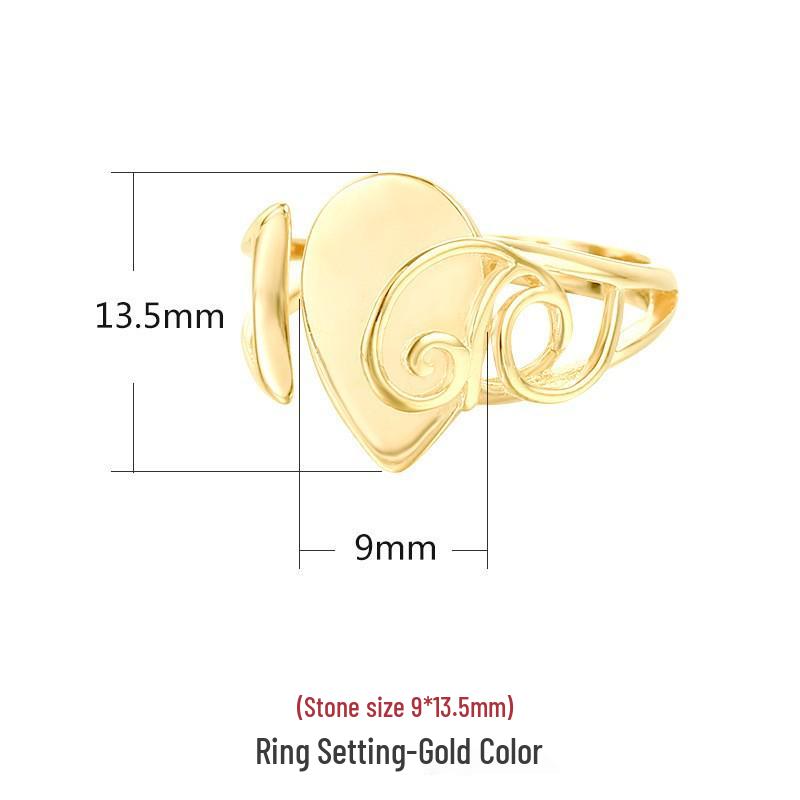 Porte-bague DIY Incrusté de Cire d'Abeille et de Jadéite - Accessoire de Mode Unisexe pour l'Index